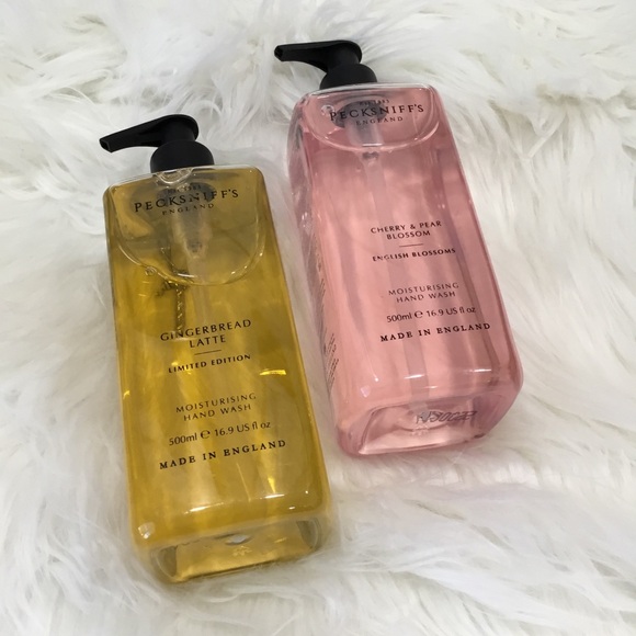 2 Moisturizing Hand Wash 16.9 oz GINGERBREAD LATTE & CHERRY BLOSSOM Pecksniff’s - Picture 4 of 4